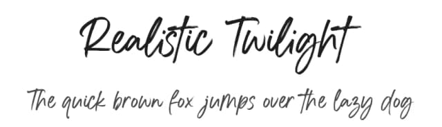 Realistic Twilight by Din Studio — Script Handwritten Font