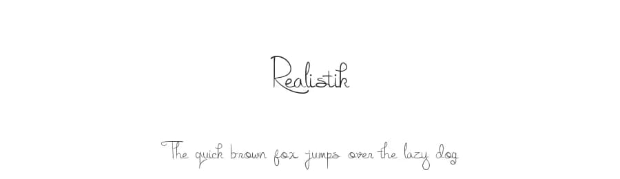 Realistik by Skyhaven Fonts — Script Handwritten Font