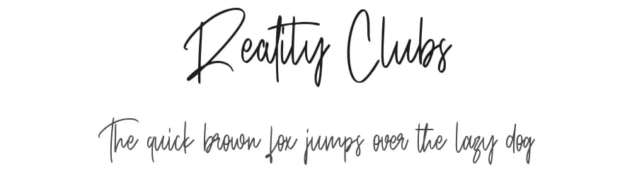 Reality Clubs by Maulana Creative — Script Handwritten Font