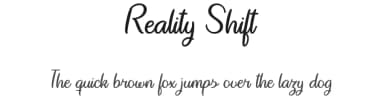 Reality Shift by Misti's Fonts — Script Handwritten Font — thumbnail 1
