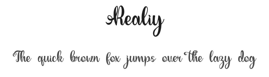 Realiy by Eknoji Studio — Script Handwritten Font — preview 1