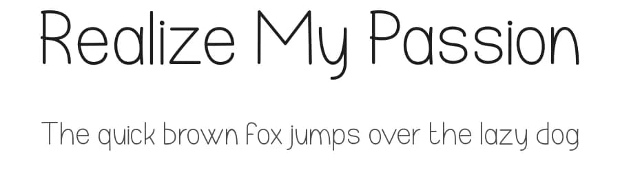 Realize My Passion by skomii — Script Handwritten Font