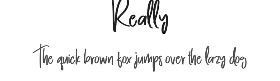 Really by Scratchones — Script Handwritten Font