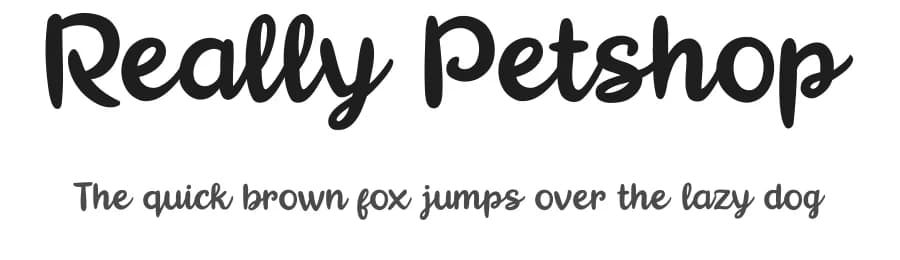 Really Petshop by starinkbrush — Script Handwritten Font
