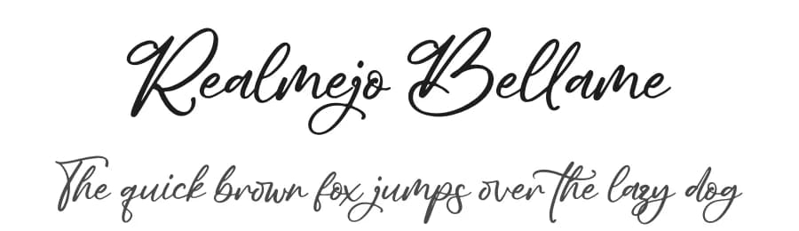 Realmejo Bellame by Integritype Studio — Script Handwritten Font