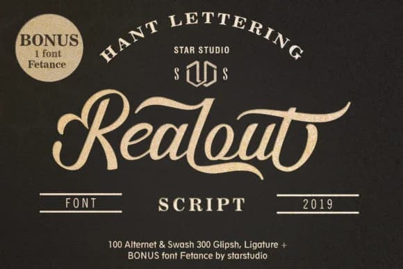 Realout Font by star studio — Script Handwritten Font
