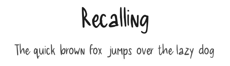 Recalling by Excellent Ritma Florendia — Script Handwritten Font