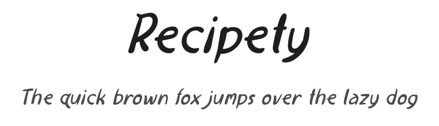Recipety by Display Studio — Script Handwritten Font