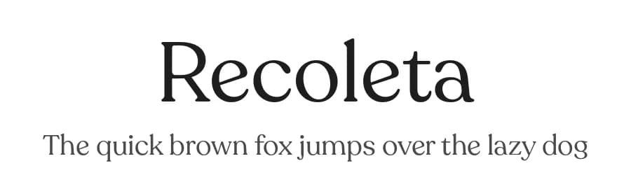 Recoleta by Latinotype — Serif Font