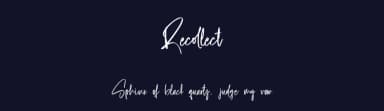 Recollect by Hatf Type — Script Handwritten Font — thumbnail 2