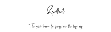 Recollect by Hatf Type — Script Handwritten Font — thumbnail 1