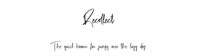 Recollect by Hatf Type — Script Handwritten Font