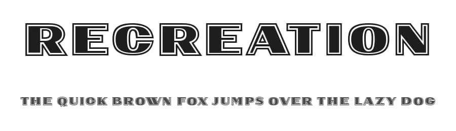 Recreation by Vladimir Nikolic — Sans Serif Font