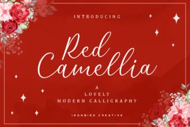 Red Camellia Font by ironbirdcreative — Script Handwritten Font — thumbnail 1