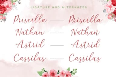 Red Camellia Font by ironbirdcreative — Script Handwritten Font — thumbnail 2