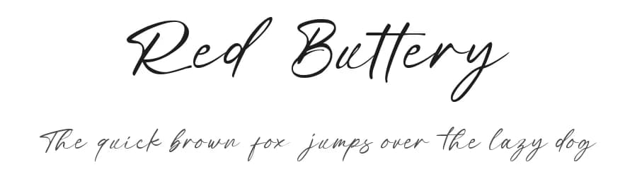 Red Buttery by zamjump — Script Handwritten Font