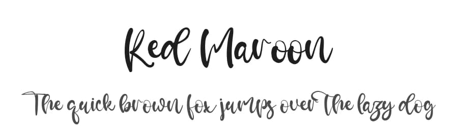Red Maroon by Vztype Studio — Script Handwritten Font