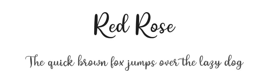 Red Rose by Letter Jos — Script Handwritten Font — preview 1