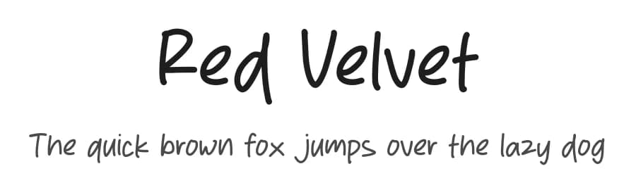 Red Velvet by MJType — Script Handwritten Font