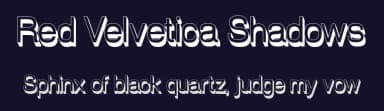Red Velvetica Shadows by Jeff Bensch — Sans Serif Font — thumbnail 2
