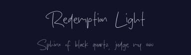 Redemption Light by MJType — Script Handwritten Font — thumbnail 2