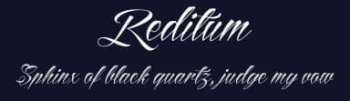 Reditum by Måns Grebäck — Script Handwritten Font — thumbnail 2