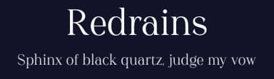 Redrains by Saridezra — Serif Font — thumbnail 2