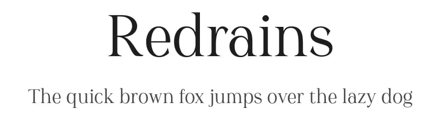 Redrains by Saridezra — Serif Font