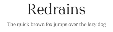 Redrains by Saridezra — Serif Font — thumbnail 1
