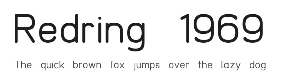 Redring 1969 by "E.V." Norat II — Sans Serif Font