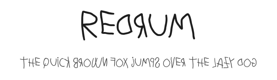 Redrum by Woodcutter — Script Handwritten Font