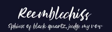 Reemblechiss by zamjump — Script Handwritten Font — thumbnail 2
