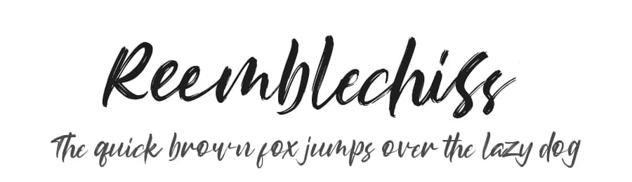 Reemblechiss by zamjump — Script Handwritten Font