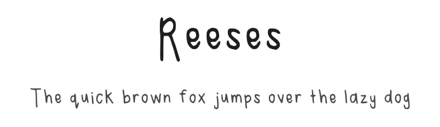 Reeses by radreese — Script Handwritten Font