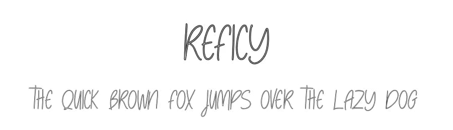 Reficy by Skiiller Studio — Script Handwritten Font