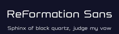 ReFormation Sans by Steve Gardner — Sans Serif Font — thumbnail 2