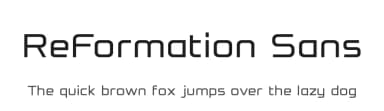 ReFormation Sans by Steve Gardner — Sans Serif Font — thumbnail 1