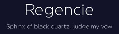 Regencie by Álvaro Thomáz — Sans Serif Font — thumbnail 2
