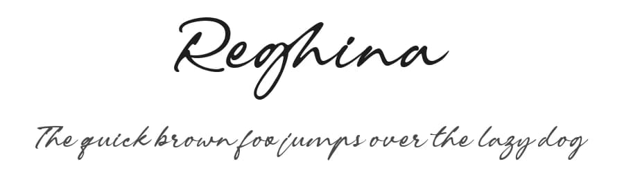 Reghina by Cititype — Script Handwritten Font