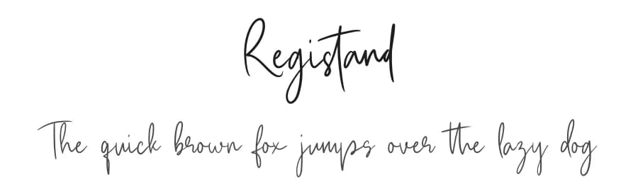 Registand by lyanatha — Script Handwritten Font