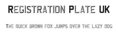 Registration Plate UK by SpideRaYsfoNtS — Sans Serif Font — thumbnail 1