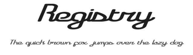 Registry by Ænigma — Script Handwritten Font