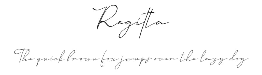 Regitta by Vunira Design — Script Handwritten Font