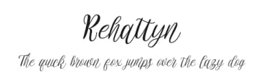 Rehattyn by Nur Solikh — Script Handwritten Font — thumbnail 1