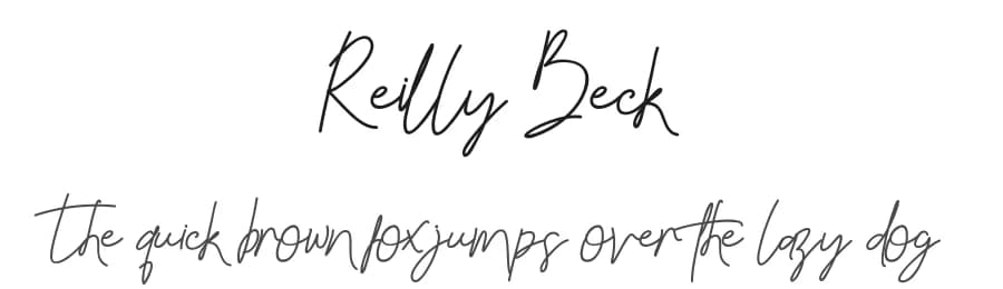 Reilly Beck by Rengga Eka Zulkarnaen — Script Handwritten Font