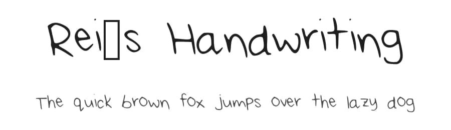Rei's Handwriting by Rei K — Script Handwritten Font