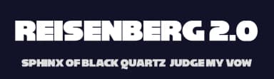 Reisenberg 2.0 by Sharkshock — Sans Serif Font — thumbnail 2