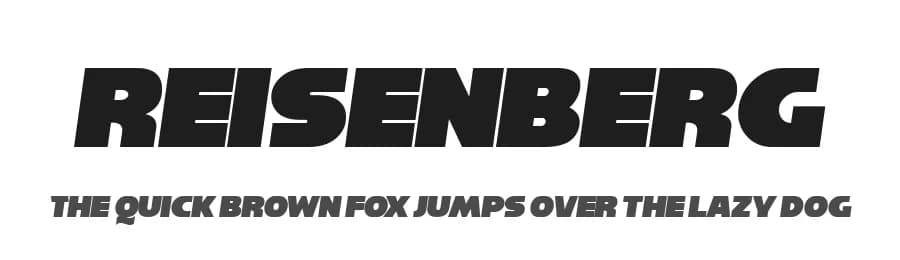 Reisenberg by Sharkshock — Sans Serif Font