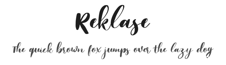 Reklase by Letterhend Studio — Script Handwritten Font