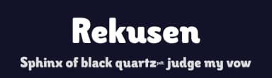 Rekusen by productype.com — Sans Serif Font — thumbnail 2